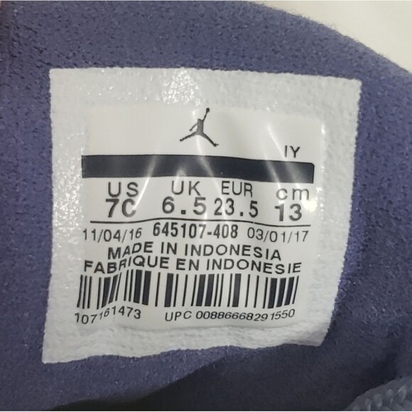 Nike Air Jordan 11 Retro Low Blue White Concord 645107-408 Size 7C - Picture 7 of 7